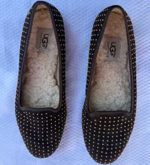 UGG Women's brown Slippers with Gold studs . thumbnail 1