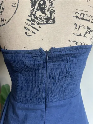 Hello Molly Strapless Blue Mini Dress Size 6 NWT thumbnail 8