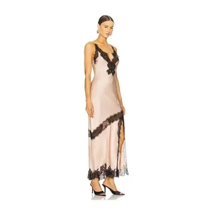 Herskind Nelly Powder Pink Fairy Whimsical $398 NWT Satin Lace Maxi 4 thumbnail 8