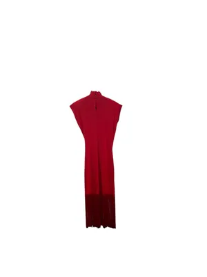 Vintage Asymmetric Wrap Fringe 20s Flapper Costume Gatsby cocktail Midi Dress thumbnail 6