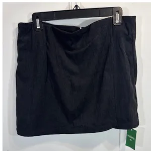 Halara Black Corduroy Mini Skirt W/ built in Short Womens XL NWT Preppy Academia thumbnail 1