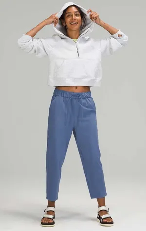 Lululemon Stretch High Rise Crop 23" Water Drop Blue Commuter Travel thumbnail 1