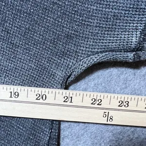 Lucky‎ Brand Gray Acid Wash Cowl Neck Pullover Top Small Oversized High Low Hem thumbnail 4
