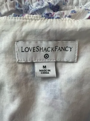 LoveShackFancy x Target Lou Tiered Ruffle Mini Dress Purple Floral Size M thumbnail 3