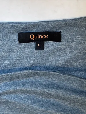 Quince Flowknit Breeze Dress L Blue Midi Fit & Flare Pockets Soft Stretch Travel thumbnail 7