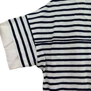 J. Crew size small black and white striped short sleeve blouse top shirt cotton‎ thumbnail 4