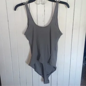 SKIMS Ribbed Stretch Cotton Bodysuit in Pacific NWT thumbnail 5