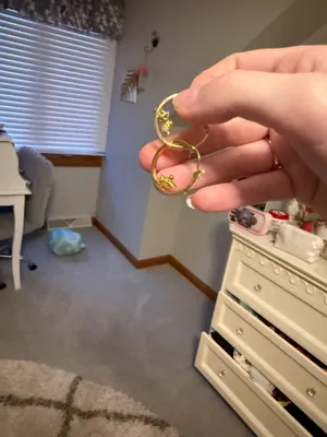 Gold Angel Evry Jewels hoop earrings thumbnail 2