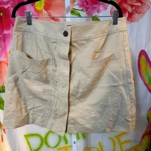 X216. Banana Republic cream linen skirt thumbnail 1