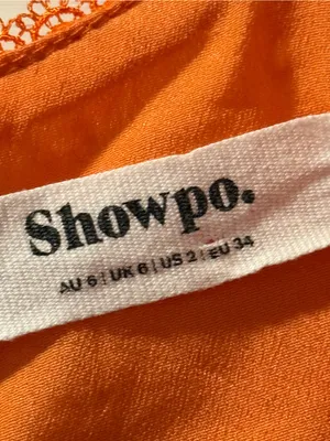 Showpo maxi orange Lace Dress with Puff Sleeves thumbnail 2