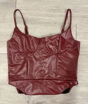 Shein Leather High Leg Body Suit thumbnail 1