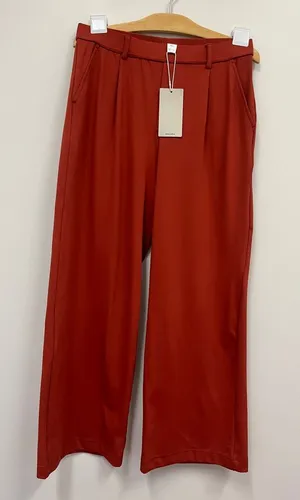 NWT HALARA Rust Wide-Leg Dress Pants/Trousers size M petite thumbnail 1
