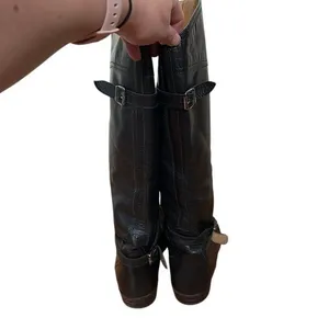 Frye Dorado Tall Leather‎ Riding Boot Black Women's Size 7 thumbnail 4