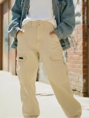 Urban Outfitters BDG Wide Leg Cargo‎ Pants Women's Size 28 Yellow Streetwear thumbnail 1