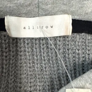 all:row Womens Gray Ribbed Knit Contrast Hooded Sweater‎ Size Small thumbnail 2