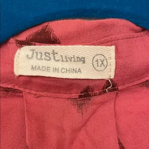 Just Living Red Heart Button Down Shirt thumbnail 2