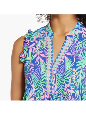 Lilly Pulitzer Briela Dress, How You Like Me Prowl Borealis Blue, Medium thumbnail 2