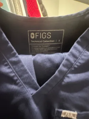 Navy blue figs scrub set small thumbnail 2