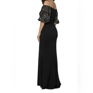 NEW Xscape Beaded Off Shoulder Gown Black Size 8 thumbnail 15