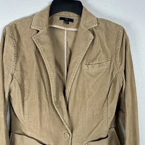 Gap Blazer‎ Womens Small Khaki Tan Corduroy Jacket Y2K VTG Vintage Academia thumbnail 2