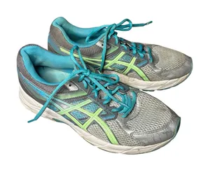 ASICS Gel-Contend 3 Womens Shoes Size 10 D Gray Aqua Blue Running Walking thumbnail 1