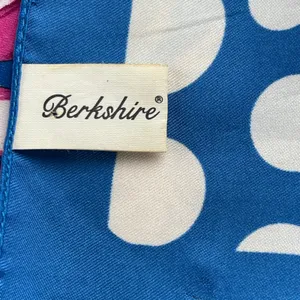 Berkshire‎ Blue Floral Polka Dot Scarf Wrap Made in Italy 33x33 thumbnail 4