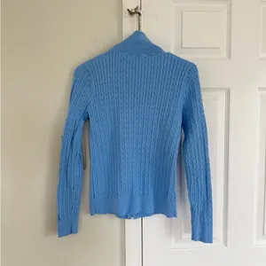 Lauren Ralph Lauren Active Women’s Light Blue Cable-Knit Full Zip Sweater M thumbnail 9