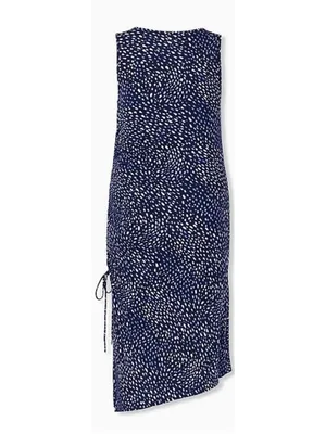 NWT Torrid Womens Plus Size 3X Super Soft Blue Ditsy Dot Drawstring Midi Dress thumbnail 5
