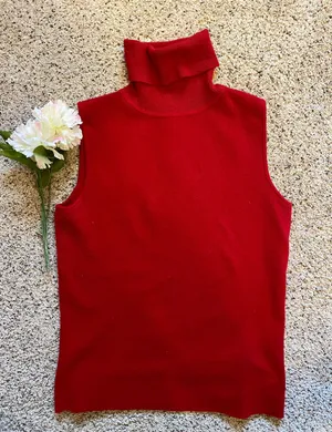 International Concepts Red Sweater Vest thumbnail 1