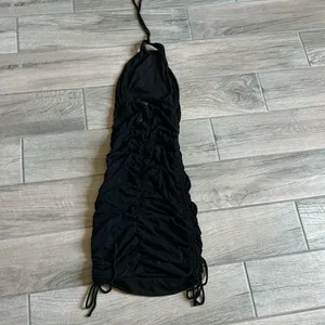 White fox black ribbed cinched dress thumbnail 5