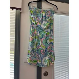 Lilly Pulitzer Windsor Strapless Multi Conch Republic Pima Cotton dress medium thumbnail 2