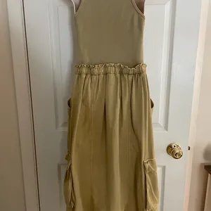 Free People Stylish Tan Sleeveless Dress‎ thumbnail 5