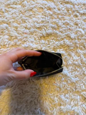 kate spade Black Zip Card Wallet with Gold Logo thumbnail 3