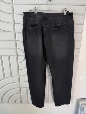 Halara Flex Jeans Washed Denim Wide Leg Medium Petite Cool Gray Denim thumbnail 3