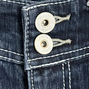 Vanity‎ Curvy Bootcut Jeans Dark Wash Contrast Stitch 26W 31L Blue Denim thumbnail 3