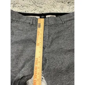 LOFT Womens‎ Trouser Textured Pants Size 10P Gray thumbnail 7