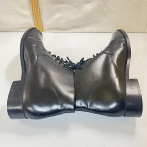 Topshop Black Lace Up‎ Ankle Boots Chunky Heel Womens Size 10.5 thumbnail 5