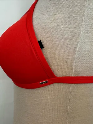 Victoria’s Secret ultimate push up swimsuit red triangle bikini top large thumbnail 2