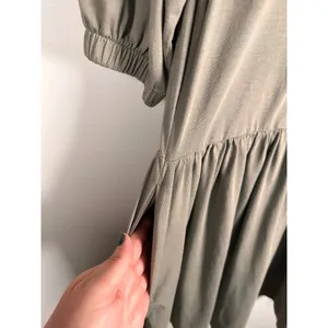Summersalt Babydoll Dress Womens Medium Green Pima Cotton‎ Puff Sleeve coastal thumbnail 4