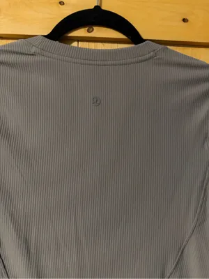 Lululemon All Aligned Ribbed Long-Sleeve Henley Dress Size 6 Gray- EUC thumbnail 4