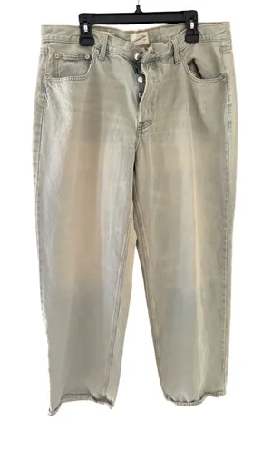 Universal Thread Womens 16 Mid Rise 90s Baggy Jeans Light‎ Wash Button Fly Blue thumbnail 1