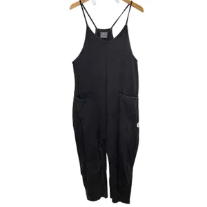 FREE PEOPLE MOVEMENT Hot Shot Jumpsuit Acid Washed Black Medium thumbnail 3