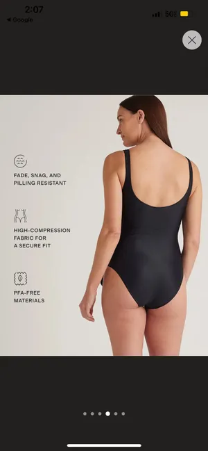 New Quince Italian Maternity Wrap One-Piece Swimsuit MSRP $49.90 thumbnail 5