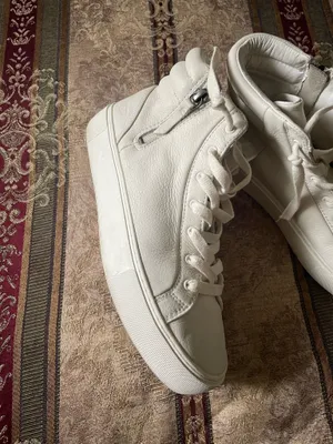 UGG Women White Leather High top Sneakers thumbnail 6