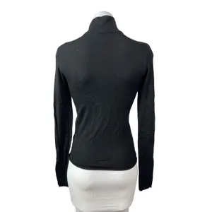 Zara Women's Black Turtle Neck Long Sleeve Slim Sweater Basic Tee T-Shirt Top S thumbnail 4