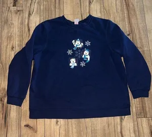 dark blue grandma sweater sweatshirt Size 1X thumbnail 1