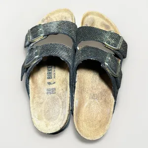 BIRKENSTOCK Arizona Women's Size 7 EU 38 Birko-Flor Shiny Python Sandals thumbnail 2