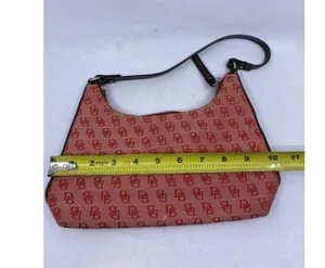 Dooney and Bourke mini purse red fabric hobo bag thumbnail 5
