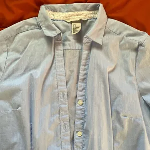 Blue Button-Up Shirt H&M thumbnail 4