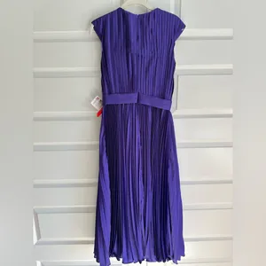 Mac Duggal 26483 Pleated Cap Sleeve Belted A Line Midi Dress- NwT‎ thumbnail 10